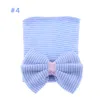 SIRENXI Cute Striped Newborn Bow Hat Baby Girl Fashion Hats & Caps Beanie Toddler Bow Accessories headwear Photography