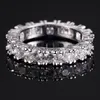 3 kolory marki Żydów Kobiety Pierścień 925 Sterling Silver Round Gem Diamond CZ Wedding Finger Band Ring dla kobiet