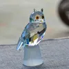 X'mas Gifts Crystal Owl Figurines Paperweight Craft Art Toy & Collection Car Ornaments Souvenir Home Wedding Decor