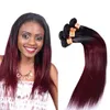 Brésilien Bourgogne Ombre Cheveux Raides 4 Bundles 1B 99J Deux Tons Ombre Brésilien Remy Cheveux Armure Pas Cher Rouge Extensions de Cheveux Humains