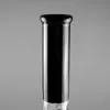Bongs en verre classiques 17 "Tuyaux d'eau de source de percolateur Black Oil Rig Bongs en verre livrés avec une tige et un bol