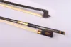 Yinfente Violin Bow 4/4 tamanho completo Fibra de carbono vara ebony sapo adiantamento cabelo gloden gloden chapeado violino peças bem equilibradas