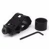 Outdoor 45 Degress 25mm Tactical Offset Ring Rifle Flashlight Torch Laser Mount Rail 20mm Weaver Hunting Accessories