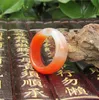 natural red agate jade finger ring fine male and female models of Chinese jade ring genuine promotion of wind