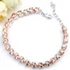 5pcs luckyshine 패션 화재 Heartshaped Morganite 팔찌 보석 실버 여자를위한 CZ 지르콘 팔찌 팔찌 휴일 웨딩 파티