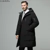 AreMoMuWha 2018 New Men's Fashion Casual White Eider Down Jacket Long Thick Large Size Elderly Down Jacket Male  Clothes