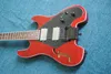 Free Shipping red 4 strings NO Head Electric Bass headless Wholesale guitars