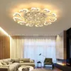 Lampes de plafond LED en cristal simples modernes éclairage intérieur super mince art nuages de bon augure lumières pour salon chambre restaurant villas