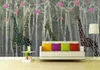 foto wall mural wallpaper personalizzato murales foresta fiore giraffa 3d wallpaper walls decorazione casa 3d murale carta da parati