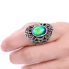 Новый стиль винтажный кольцо цвета кольцо тонкая эмоция чувствует серебряное настроение каменные кольца4283438