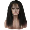 ブラジルのバージンヘア360レース前部キンキーストレートYirubeauty Human Hair Preucked Yaki 10-24inch Frontals