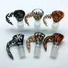 Wig Wag Glass Bowl With Handle Colorful 14mm 18mm Bong Bowls Tobacco Tool Piece Smoking Accessories For Water Bongs Dab Rigs