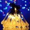 21ft 30leds Crystal Ball Water Drop Solar Powered String light Globe Fairy Lights 8 Working Effect for Outdoor Garden Christmas Decoration Holiday Lighting