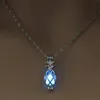Luxuriöse im Dunkeln leuchtende Ananas-Halskette, hohler leuchtender Stein, Perle, Obstkäfig-Anhänger-Halskette für Damen und Herren, Modeschmuck