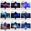 Hooded Throw Blanket Colorful Starry Sky Fleece Blankets Soft Warm Cloak Bathrobe Sofa Couch Sleeping Bag 62 Colors DHW1654