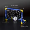 Folding Mini Football Soccer Ball Goal Post Net SetPump Kids Sport Indoor Home Outdoor Game Toy Child Birthday Present Plastic1533535