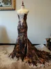 Moda Camo Vestido De Noiva Sereia 2018 Com Marfim rendas Applique Tribunal Trem Barato Designer Querida Zipper Voltar Vestidos De Noiva Para As Mulheres