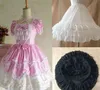 Latest Petticoats Wedding Bride Accessories 2 Layers Little Girls Bridesmaid Crinoline White and Black Flower Girl Formal Dress Underskirt