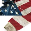 Heren Cool Stijlvolle Herfst Lange Mouw 3D Print American Flag Patroon Hoody Sweatershirts met Hoed Pullover Sportwear