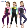 Combinaison enfants combinaison complète 2.5mm manches longues protection UV maillots de bain combinaison de plongée néoprène garder au chaud enfants combinaison une pièce