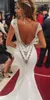 Glamour sirène robes de bal tenue de soirée Chic cristal mancherons Satin dos nu formelle célébrité robes de bal pour les femmes