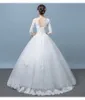 Real Photo Vintage Lace Up Ball Wedding Dresses 2018 Customized Plus Size Bridal Wedding Gowns Free Shipping