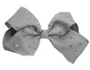 6" Plain Ribbon Bows With Full Rhinestone Covered For Kids Girls Crystal Hair Clips Hairgrip Accessories