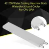 Freeshipping Aluminium 41 x 200 x 12mm Internal Flow Channel Extrusion Forming Water Cooling Heatsink Block Waterblock Liquid Cooler For CPU