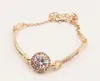 estilo caliente La nueva pulsera popular de oro rosa ocho corazones ocho flechas circonita las mujeres simples usan pulsera versión coreana pulsera de cristal