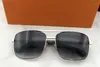 vintage män utomhus solglasögon attityd clssic metall silver fyrkantig ram UV 400 skydd eyewear med orange låda