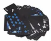 Hot Waterproof PVC Plastic Spelkort Set Trend 54st Deck Poker Classic Magic Tricks Tool Pure Color Black Magic Box-packad