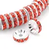 Tsunshine 100 peças rondelle espaçador contas de cristal banhadas a prata strass checo contas soltas para fazer joias pulseiras diy3839263