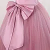 Or dentelle pas cher robes de Quinceanera poussiéreux Rose chérie Tulle arcs dos nu froncé Simple pas cher longue bal doux 16 robe robes 15 anos