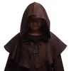 Nouveau Unisexe Robe Médiévale Vintage À Capuchon Friar Halloween Fantaisie Cosplay Prêtre Moine Manteau Robe Costume Noir Marron Bourgogne317o