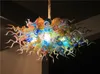 Lâmpadas led lâmpadas coloridas Murano vidro teto candelabro alto pingente de pingente luz soprada bola de vidro lustre luminárias