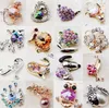 10pcs / lot Mélanger Style Mode Crystal Broches Pinches pour bijoux Craft Cadeau BR03