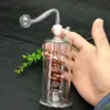 nuovi bong in vetro per pipa da fumo Mini narghilè Bottiglia di fumo d'acqua in vetro lungo a forma di padella in metallo colorato