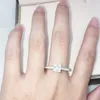 Choucong Brand Women 925 Sterling Silver Ring Princess Cut 1Ct Diamond Engagement Wedding Band Rings for Women Gift2600