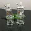 Herstellung von Glaspfeifen, mundgeblasene Shisha-Bongs, 8 rautenförmige Glaswasserflaschen