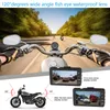 デュアルカメラ3インチオートバイDVR 720P IRナイトビジョンカメラバイクGセンサー120度ワイドアングルビデオレコーダーダッシュカメラ