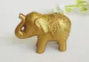 100 PZ Oro Fortunato Elefante Posto Titolari di Carta/Supporto Foto WeddingBridal Doccia Favori e Regalo Spedizione gratuita