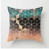 Fodera per cuscino geometrica 3D Fodere per cuscini con cubi sfumati Fodere per cuscini decorativi in poliestere per cuscini per divano, auto, casa