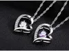 High quality Austrian crystal Diamonds Love Heart Pendant Statement Necklace Fashion Class Women Girls Lady Swarovski Elements Jewelry DHL