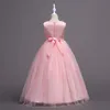 2018 Çocuk Dantel Akşam Prenses Elbiseler Çocuklar Parti Giysileri Bebek Kız İşlemeli Giyim Toddler Balo Elbise 120-170 cm
