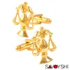 SAVOYSHI Merk Goud Kleur Weegschalen Manchetknopen voor Heren Accessoires Hoge Kwaliteit Nieuwigheid Retro Manchetknopen Mode-sieraden8866446