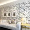 ブラックホワイトの幾何学模様の不織布壁紙モダンなアートデザインリビングルームテレビの背景寝室の壁3Dのための壁紙