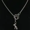 Fashion Vintage silver Greyhound Dog Dachshund Dog&cat/dog paw Beagle charm Pendant sweater chain suitable necklace DIY jewelry A67