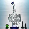 With 14mm Ceramic Nail Carb Cap Dab Oil Rigs Water Pipes Octopus Arms Recycler Bong Waterpipe Matrix Perc Smoking Water Bongs OA01-3