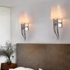 Lâmpadas de parede modernas elegantes de tecido de chifre de chifre