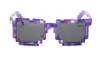 2021 Mosaic Sun Glasses Vintage Square Novelty Pixel Sunglasses Kids and Adults Trendy Minecr Glasses 4 Colors 100pcs